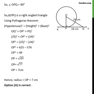 Ex 10.2, 1 Class 10 - NCERT Solutions - From point Q, length tangent