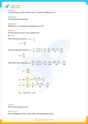 NCERT Solutions Class 10 Maths Chapter 5 Exercise 5.1 Arithmetic  Progressions (PDF)