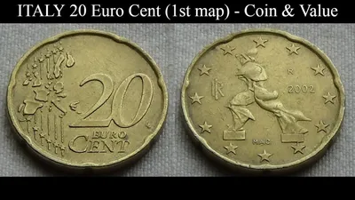 Rare Euro Coin 2002 Italy 20 Cent - Etsy