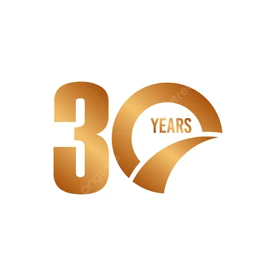 30 years anniversary gold banner Royalty Free Vector Image