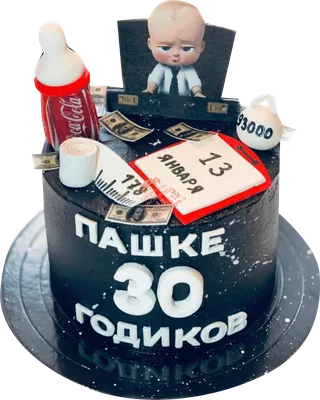 Торт для девушки на 30 лет с шоколадными шарами