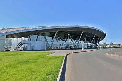 Front View of Kurumoch Airport in Summer Sunny Day Editorial Photography -  Image of aircraft, station: 55652427