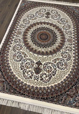 Иранский коричневый и серый ковер из акрила «Hadi» (прямоугольный) – Tapete  Carpet