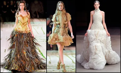 Фото Alexander McQueen платьев на разных моделях и вариациях
