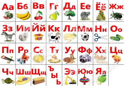 Алфавит русский - Распечатать карточки с буквами