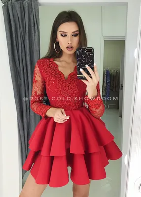 Алое платье фото