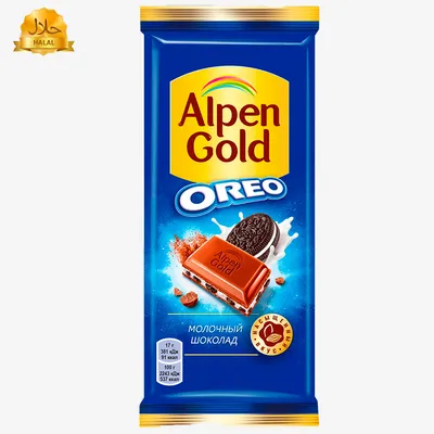 Alpen Gold Chocolate Milk with white chocolate with vanilla and pieces of  cookies Oreo 90 g | Tile chocolate | Arbuz.kz