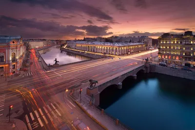 Вечерний Петербург. Аничков мост. Фотограф Лукс Сергей