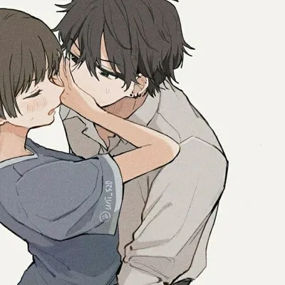 An anime wallpaper of a boy and girl in love on Craiyon