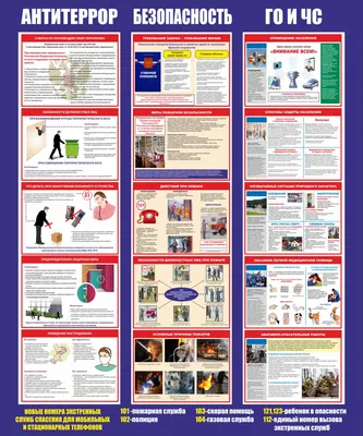 Информационный стенд. Антитеррористическая безопасность. Антитеррор. 4  слайда. — купить в интернет-магазине по низкой цене на Яндекс Маркете