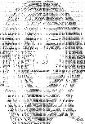 George Washington stylized portrait ASCII art original version. Code.  Vector illustration. Stock Vector | Adobe Stock