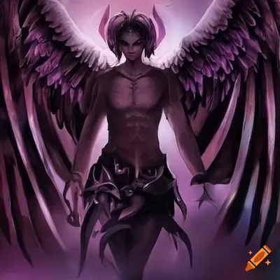 Illustration of azazel, a fallen angel on Craiyon