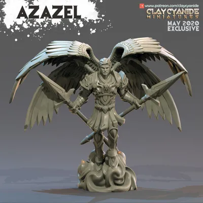 Depiction of azazel, a fallen angel on Craiyon