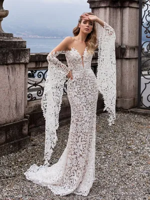 Ажурное свадебное платье фото