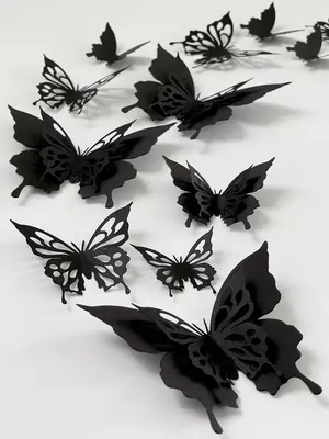 Imaginart Наклейка интерьерная / Декоративные фигурки 3D бабочки для  украшения комнаты, дома, стен, потолка