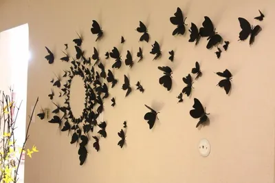Как украсить стену бабочками? | Украсить стену, Украшение стен, Стена