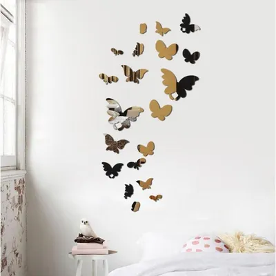 Мультяшные бабочки, цветы, фея 50*70 см, настенные наклейки для детской  комнаты, домашний декор, diy настенные наклейки, искусство, фотообои,  подарки | AliExpress
