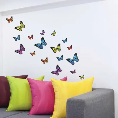 3D бабочки для декора 12 шт, ажурные наклейки - бабочки на стену, бабо: 100  грн. - Інтер'єрні аксесуари Херсон на BON.ua 91770594