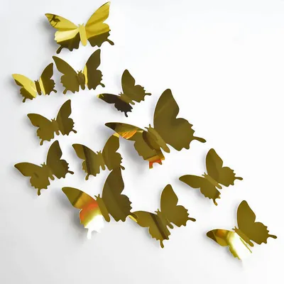 Композиция из бабочек на стене - 52 фото