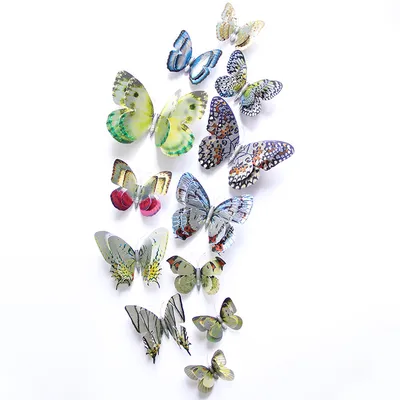 Цветы из бабочек с гирляндами - 63 фото