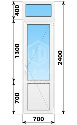 Пластиковая балконная дверь с фрамугой с глухим низом 700x2400 П - купить  недорого в Москве, фото, отзывы, цена от 11200 руб.