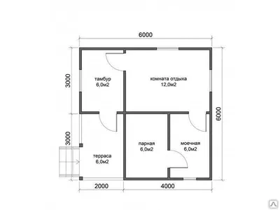 Баня 6*4 м. с верандой 2*6 м. - Big house, строительная компания