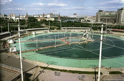 Фото \"Бассейн «Москва»\", 1964 год, г. Москва - История России в фотографиях