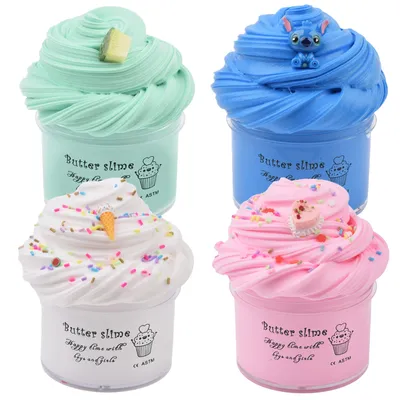 Kit with 4 Pack Butter Slime, Super Soft and Non-Sticky Cloud Slime for  Girls Boys, Kids Party Favors Slime Toys - Walmart.com