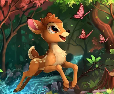 Walt Disney's BAMBI Cute Fawn Disney Movie Deer - Window Cling Decal  Sticker NEW | eBay