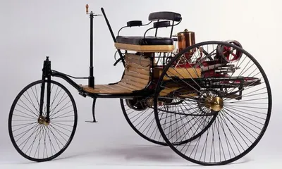 Фото Benz Patent-Motorwagen на белом фоне