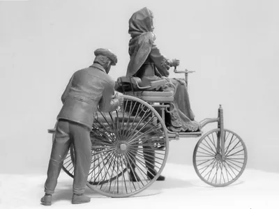 Картинка Benz Patent-Motorwagen в движении