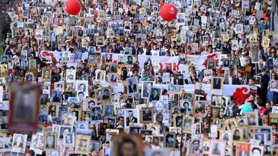 В Белгородской области прошла акция \"Бессмертный полк\" - РИА Новости,  09.05.2022