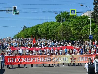 Бессмертный полк\" Липецка шествует по городу — LipetskMedia