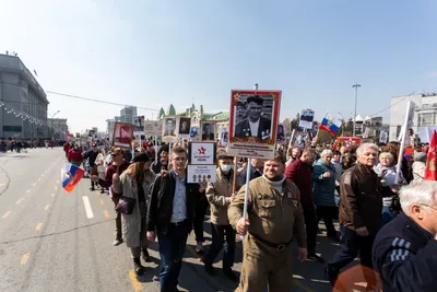 В этом году более 50 тысяч человек встали в колонну Бессмертного полка в  Новосибирске | Пикабу