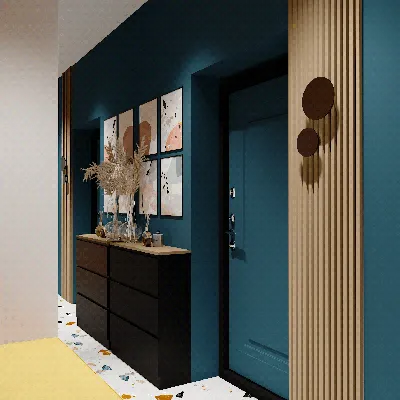 Бирюзовая прихожая и коридор фото - Дизайн интерьера | Interior door  colors, Interior door paint colors, Painted interior doors