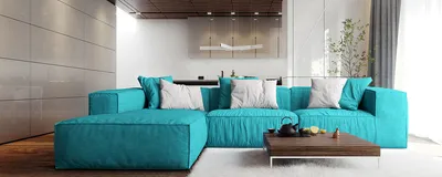 Бирюзовый диван в интерьере фото фотографии