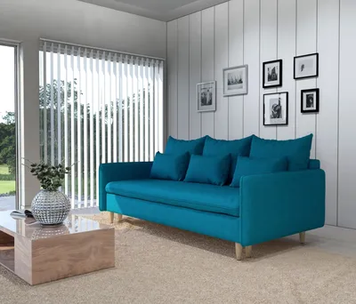 Голубой диван в интерьере гостиной. Голубые диваны в интерьере. – Статьи  Anderssen
