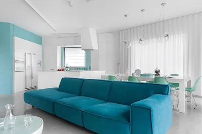 Голубой диван в интерьере | Смотреть 61 идеи на фото бесплатно