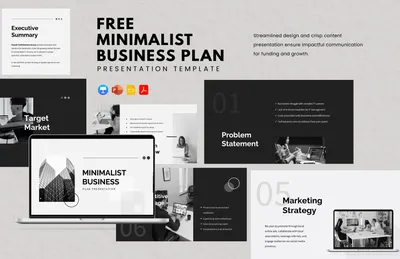 Minimalist Business Plan Presentation Template in PDF, PowerPoint, Google  Slides - Download | Template.net