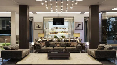 2024 ГОСТИНЫЕ фото большая гостиная в современном доме, Киев, HOME  INTERIORS DESIGN