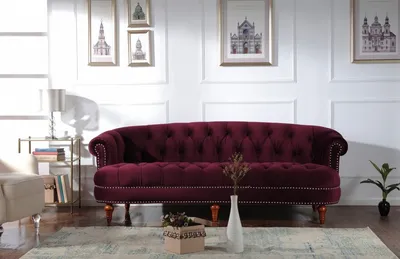 Гостиные с обоями на стенах и бордовым диваном – 135 лучших фото-идей  дизайна интерьера зала | Houzz Россия
