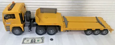 Bruder MAN TGA Yellow Low Loader Semi Trailer Truck Made In Germany | eBay