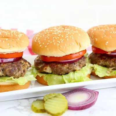 Spiced Lentil Burgers with Tahini Slaw (Vegan) - Dishing Out Health