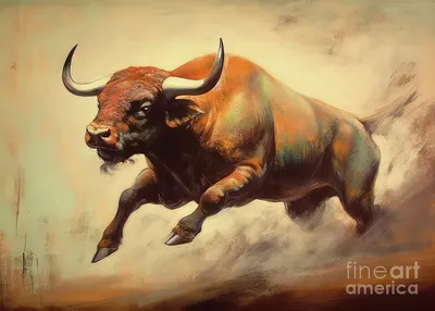 Colorful Bull Art HD Wallpaper by QuantumCurator