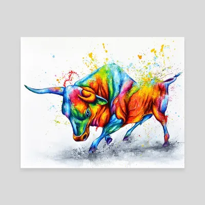 Bull Painting by Art Galaxy - Pixels