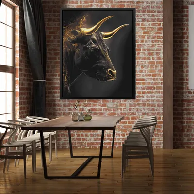 Animal paintings - Frank Krueger - Canvas prints - Bull Leonido