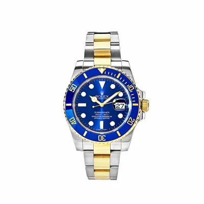 Rolex Submariner Date 116613LB Stainless Steel Yellow Gold Blue Dial –  Wrist Aficionado