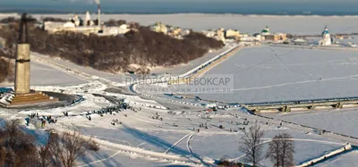 Фото-панорама Чебоксарского Залива Зимой, вид на постамент Матери | Фото  проект Панорамы Чебоксар - Лучшие фотографии Чебоксар и окрестнойстей