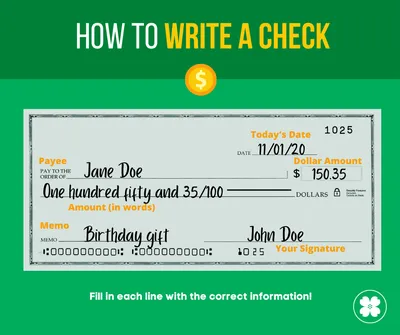 How to Write a Check — And An Example Check Template to Copy | theSkimm