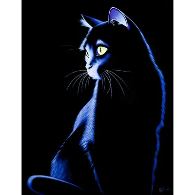 Купить картину Чёрная кошка в Москве от художника Богачёв Руслан